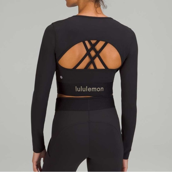 Lululemon Logo Elastic Everlux Long Sleeve Shirt - Picture 1 of 4